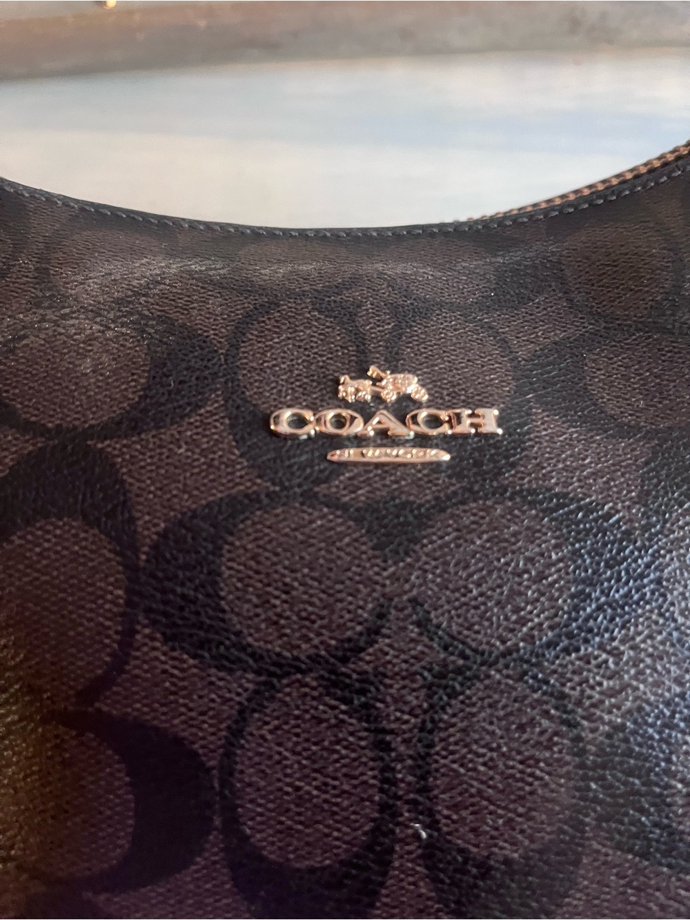 COACH Brown Signature Teri Hobo Shoulder Bag - Picture 10 of 10